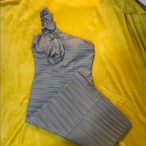 Silver One Shoulder Dress